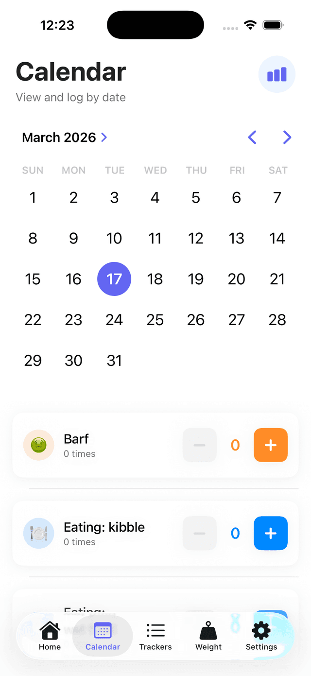 Calendar view